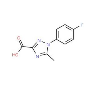 1-(4-fluorophenyl)-5-methyl-1H-1,2,4-triazole-3-carboxylic acid (CAS 103058-62-4) - chemical structure image