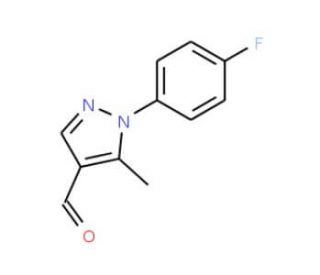 1-(4-Fluorophenyl)-5-methyl-1H-pyrazole-4-carboxaldehyde (CAS 423768-41-6) - chemical structure image