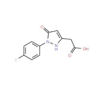 [1-(4-fluorophenyl)-5-oxo-2,5-dihydro-1H-pyrazol-3-yl]acetic acid - chemical structure image