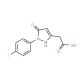 [1-(4-fluorophenyl)-5-oxo-2,5-dihydro-1H-pyrazol-3-yl]acetic acid - chemical structure image