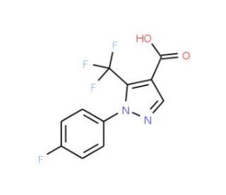 1-(4-fluorophenyl)-5-(trifluoromethyl)-1H-pyrazole-4-carboxylic acid (CAS 618070-62-5) - chemical structure image