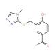 1-(4-hydroxy-3-{[(4-methyl-4H-1,2,4-triazol-3-yl)thio]methyl}phenyl)ethanone - chemical structure image