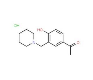 1-[4-hydroxy-3-(piperidin-1-ylmethyl)phenyl]ethanone hydrochloride (CAS 92500-17-9) - chemical structure image