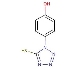 1-(4-Hydroxyphenyl)-1H-tetrazole-5-thiol (CAS 52431-78-4) - chemical structure image
