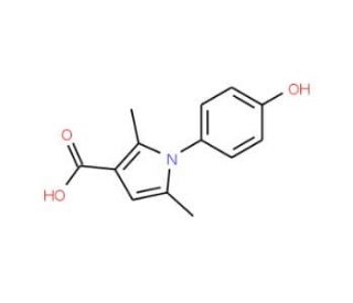 1-(4-Hydroxyphenyl)-2,5-dimethyl-1H-pyrrole-3-carboxylic acid - chemical structure image