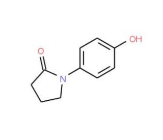 1-(4-hydroxyphenyl)pyrrolidin-2-one (CAS 7517-07-9) - chemical structure image
