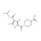 1-{[4-(Isopropoxycarbonyl)-3,5-dimethyl-1H-pyrrol-2-yl]carbonyl}piperidine-4-carboxylic acid - chemical structure image