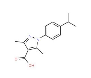 1-(4-Isopropylphenyl)-3,5-dimethyl-1H-pyrazole-4-carboxylic acid - chemical structure image
