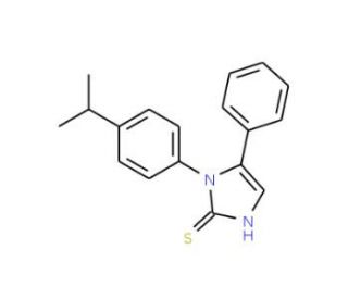 1-(4-isopropylphenyl)-5-phenyl-1H-imidazole-2-thiol - chemical structure image