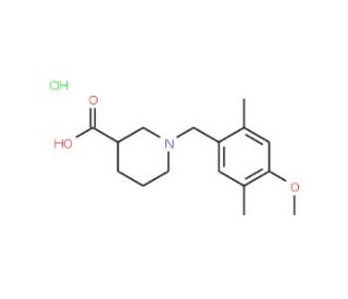1-(4-Methoxy-2,5-dimethylbenzyl)piperidine-3-carboxylic acid hydrochloride - chemical structure image