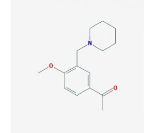1-[4-methoxy-3-(piperidin-1-ylmethyl)phenyl]ethanone (CAS 93201-36-6) - chemical structure image