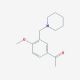 1-[4-methoxy-3-(piperidin-1-ylmethyl)phenyl]ethanone (CAS 93201-36-6) - chemical structure image