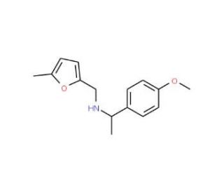 [1-(4-Methoxy-phenyl)-ethyl]-(5-methyl-furan-2-yl-methyl)-amine - chemical structure image