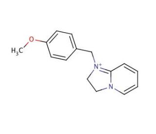 1-(4-Methoxybenzyl)-2,3-dihydro-imidazo[1,2-a]pyridin-1-ium (CAS 198139-38-7) - chemical structure image