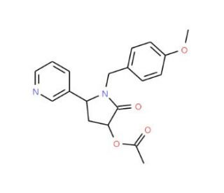 1-(4-Methoxybenzyl)-3-acetoxynorcotinine (CAS 887406-83-9) - chemical structure image