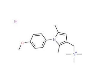 [1-(4-methoxyphenyl)-2,5-dimethyl-1H-pyrrol-3-yl]-N,N,N-trimethylmethanaminium iodide - chemical structure image