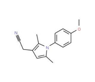 [1-(4-methoxyphenyl)-2,5-dimethyl-1H-pyrrol-3-yl]acetonitrile (CAS 42780-46-1) - chemical structure image
