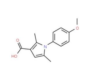 1-(4-methoxyphenyl)-2,5-dimethyl-1H-pyrrole-3-carboxylic acid (CAS 3807-58-7) - chemical structure image
