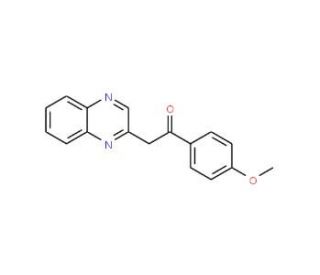 1-(4-Methoxyphenyl)-2-quinoxalin-2-ylethanone (CAS 73100-63-7) - chemical structure image