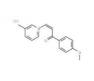 1-(4-Methoxyphenyl)-3-(3-methylpyridinium-1-yl)prop-2-en-1-one chloride (CAS 1080601-76-8) - chemical structure image