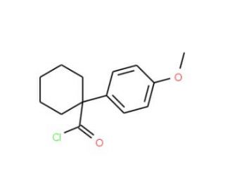 1-(4-Methoxyphenyl)cyclohexanecarbonyl chloride (CAS 676348-47-3) - chemical structure image
