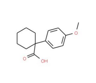 1-(4-Methoxyphenyl)cyclohexanecarboxylic acid (CAS 7469-83-2) - chemical structure image