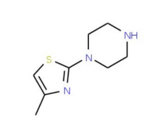 1-(4-methyl-1,3-thiazol-2-yl)piperazine (CAS 40615-11-0) - chemical structure image