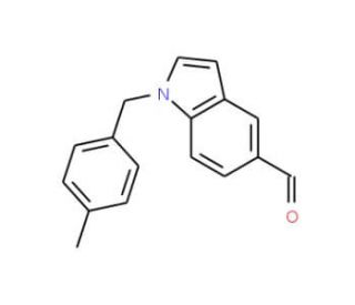 1-(4-Methylbenzyl)-1H-indole-5-carbaldehyde - chemical structure image