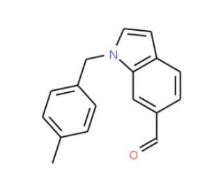 1-(4-Methylbenzyl)-1H-indole-6-carbaldehyde (CAS 192997-34-5) - chemical structure image