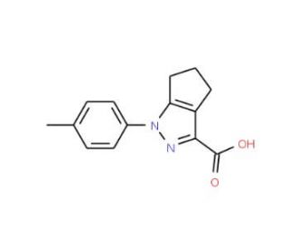 1-(4-methylphenyl)-1,4,5,6-tetrahydrocyclopenta[c]pyrazole-3-carboxylic acid - chemical structure image