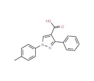 1-(4-methylphenyl)-3-phenyl-1H-pyrazole-4-carboxylic acid - chemical structure image