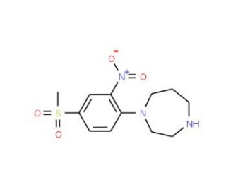1-[4-(Methylsulfonyl)-2-nitrophenyl]-1,4-diazepane (CAS 849035-89-8) - chemical structure image