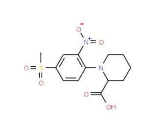 1-[4-(Methylsulfonyl)-2-nitrophenyl]piperidine-2-carboxylic acid - chemical structure image