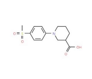 1-[4-(Methylsulfonyl)phenyl]piperidine-3-carboxylic acid - chemical structure image