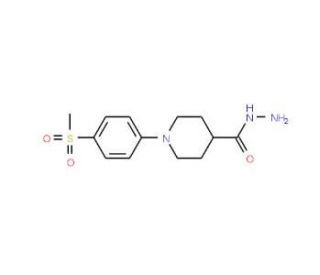 1-[4-(Methylsulfonyl)phenyl]piperidine-4-carbohydrazide - chemical structure image