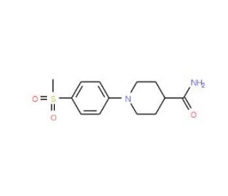 1-[4-(Methylsulfonyl)phenyl]piperidine-4-carboxamide - chemical structure image