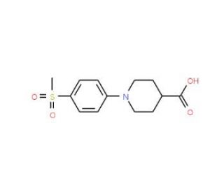 1-[4-(Methylsulfonyl)phenyl]piperidine-4-carboxylic acid - chemical structure image