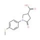 1-[4-(methylthio)phenyl]-5-oxopyrrolidine-3-carboxylic acid - chemical structure image