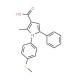 1-(4-Methylthiophenyl)-2-methyl-5-phenylpyrrole-3-carboxylic acid (CAS 306936-46-9) - chemical structure image