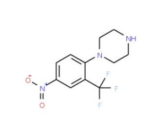1-(4-Nitro-2-trifluoromethylphenyl)piperazine (CAS 381242-61-1) - chemical structure image