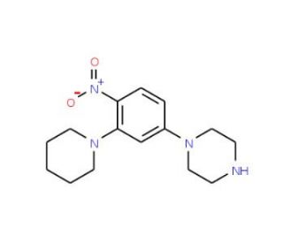 1-(4-Nitro-3-piperidin-1-yl-phenyl)-piperazine (CAS 346704-04-9) - chemical structure image