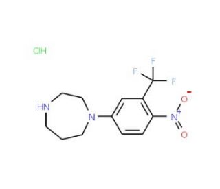 1-[4-Nitro-3-(trifluoromethyl)phenyl]-homopiperazine hydrochloride - chemical structure image
