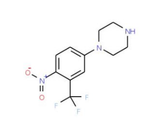 1-(4-Nitro-3-trifluoromethylphenyl)-piperazine (CAS 153204-82-1) - chemical structure image