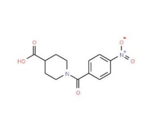 1-(4-Nitrobenzoyl)-4-piperidinecarboxylic acid (CAS 303994-58-3) - chemical structure image
