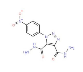 1-(4-Nitrophenyl)-1H-1,2,3-triazole-4,5-dicarbohydrazide - chemical structure image