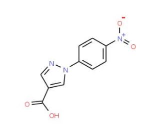 1-(4-nitrophenyl)-1H-pyrazole-4-carboxylic acid (CAS 68287-79-6) - chemical structure image