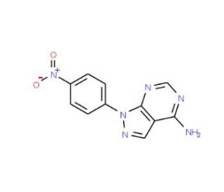 1-(4-Nitrophenyl)-1H-pyrazolo[3,4-d]pyrimidin-4-amine (CAS 65973-73-1) - chemical structure image