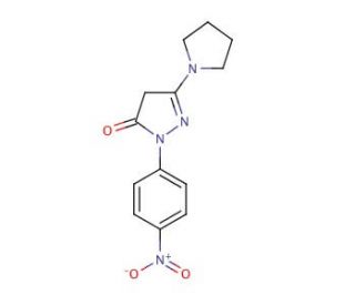 1-(4-Nitrophenyl)-3-pyrrolidino-2-pyrazolin-5-one (CAS 30818-17-8) - chemical structure image