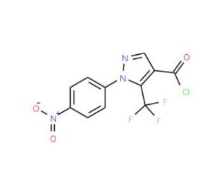1-(4-Nitrophenyl)-5-(trifluoromethyl)pyrazole-4-carbonyl chloride (CAS 175137-36-7) - chemical structure image