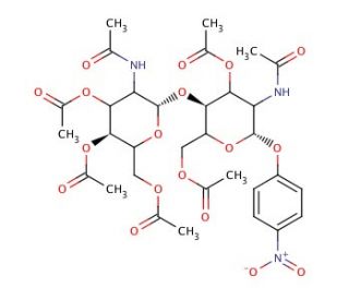 1-(4-Nitrophenyl)-N,N&prime;-Diacetyl-3,6,3&prime;,4&prime;,6&prime;-penta-O-acetylchitobioside (CAS 7284-19-7) - chemical structure image